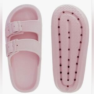 Women's Dual-Buckle Pillow Slippers Size 7.5